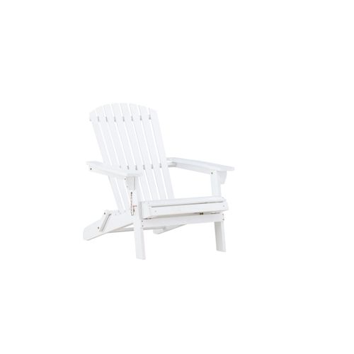 Chaise Longue En Bois "tropea" 88cm Blanc