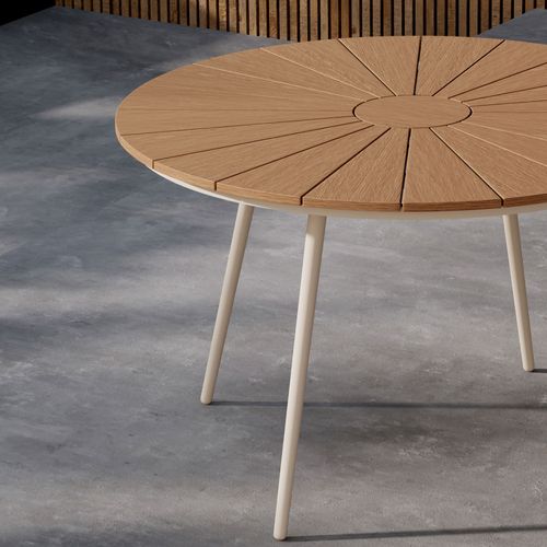 Table De Repas Extérieure 120 Cm San Vito Beige