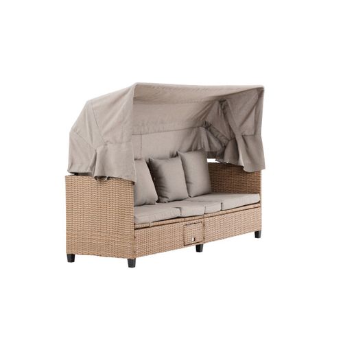 Canapé De Jardin Avec Toit "nopy" 200cm Beige