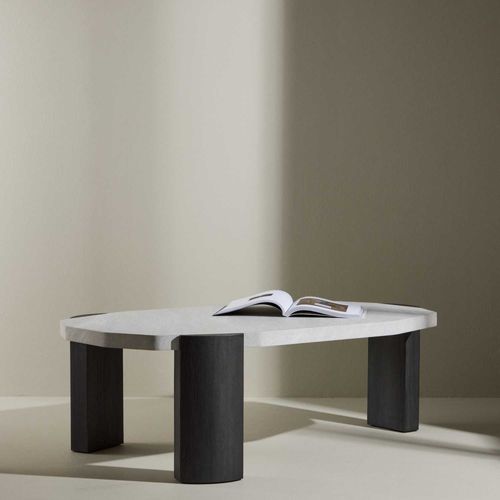 Table Basse 125 X 71 Cm Kres Gris, Marron