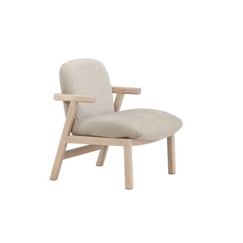 Fauteuil Design En Bois "rile" 77cm Beige