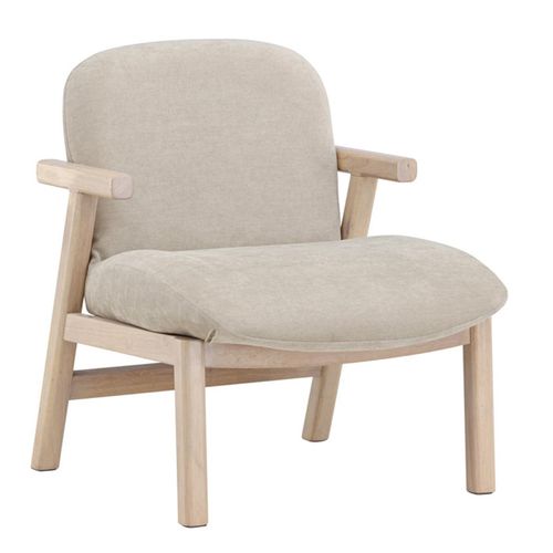 Fauteuil Design En Bois "rile" 77cm Beige