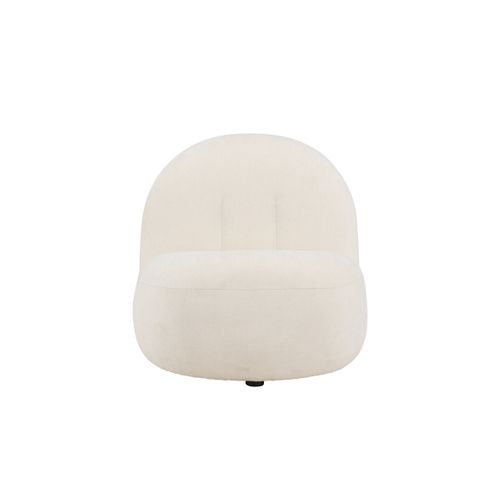 Fauteuil Design En Tissu "omaha" 84cm Blanc
