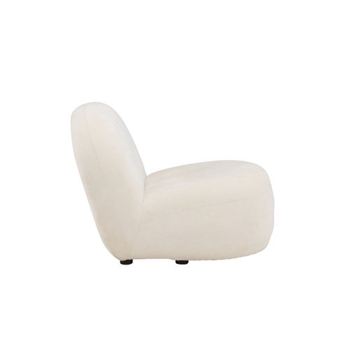 Fauteuil Design En Tissu "omaha" 84cm Blanc