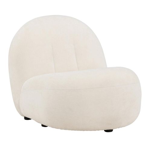 Fauteuil Design En Tissu "omaha" 84cm Blanc