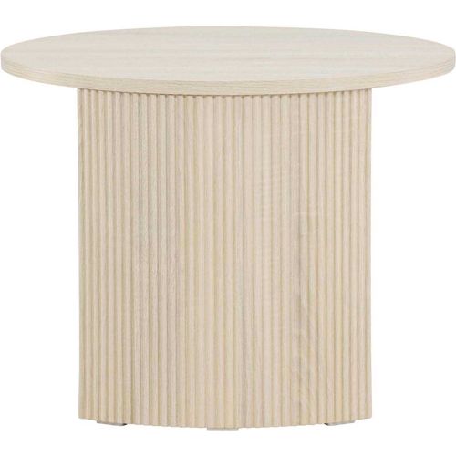 Table Basse Ronde Ø60 Cm Bristol Bois Blanchi