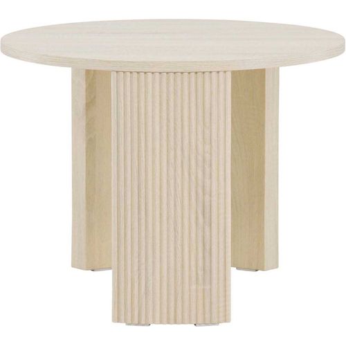 Table Basse Ronde Ø60 Cm Bristol Bois Blanchi