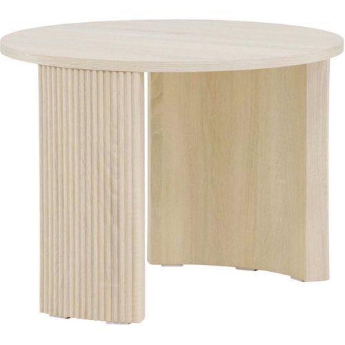 Table Basse Ronde Ø60 Cm Bristol Bois Blanchi