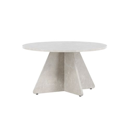 Table Basse Effet Marbre "bootcut" 80cm Beige
