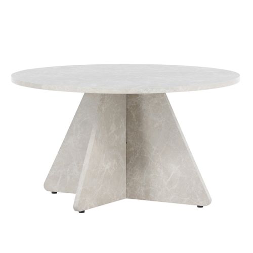 Table Basse Effet Marbre "bootcut" 80cm Beige