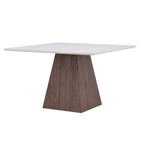 Table De Repas Effet Pierre "cael" 120cm Gris et Moka