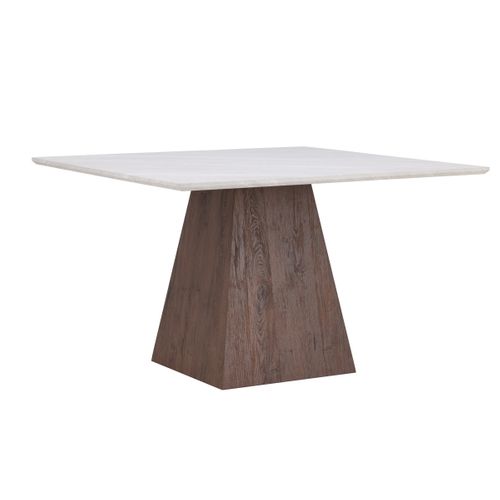 Table De Repas Effet Pierre "cael" 120cm Gris et Moka