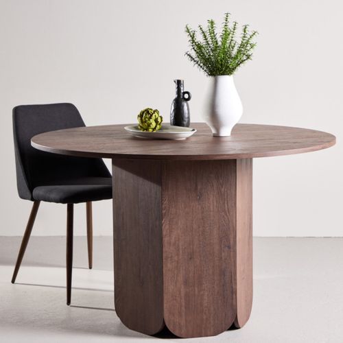 Table à Manger Ronde "tekla" 120cm Marron