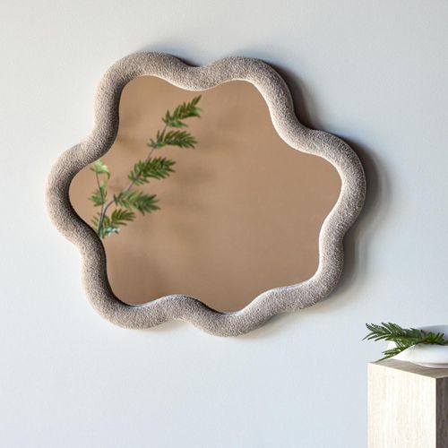 Miroir En Tissu Bouclette Kungsbacka 70 X 70 Cm