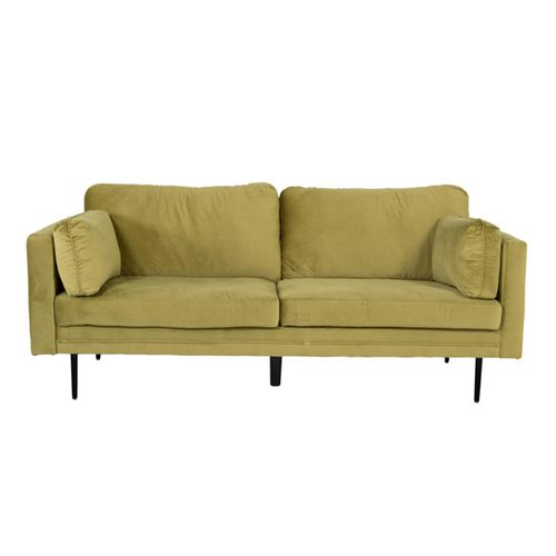 Canapé 3 Places En Velours "boom" 203cm Vert et Noir