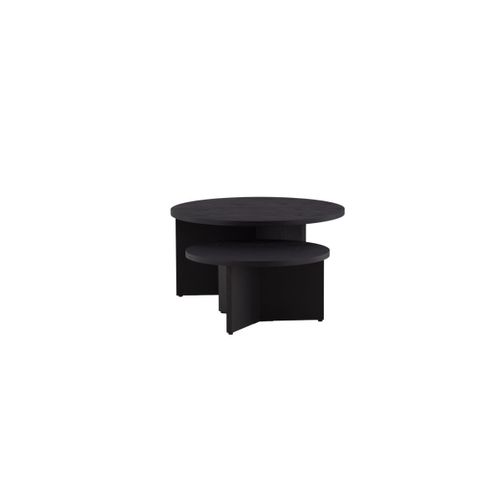 Lot De 2 Tables Basses Design "salto" 85cm Noir