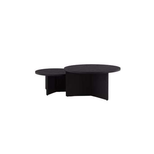 Lot De 2 Tables Basses Design "salto" 85cm Noir