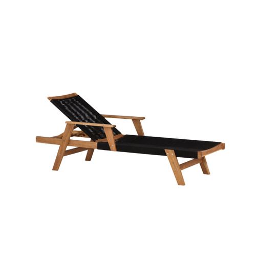 Chaise Longue En Bois "little John" 115cm Naturel
