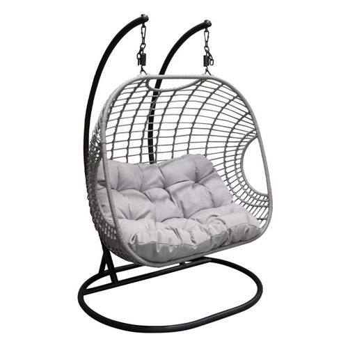 Fauteuil Suspendu Double "viga" 196cm Gris
