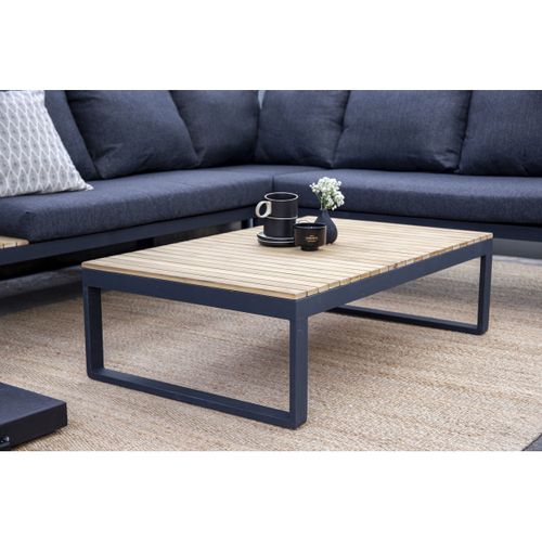 Salon D'angle De Jardin "panama" 225cm Noir