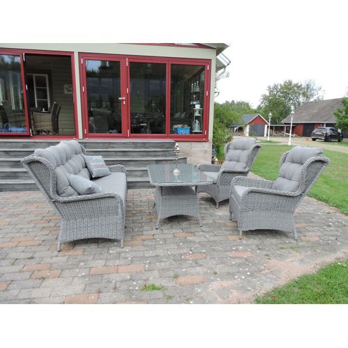 Salon De Jardin "washington" 176cm Gris