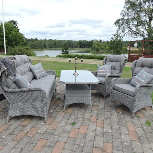 Salon De Jardin "washington" 176cm Gris