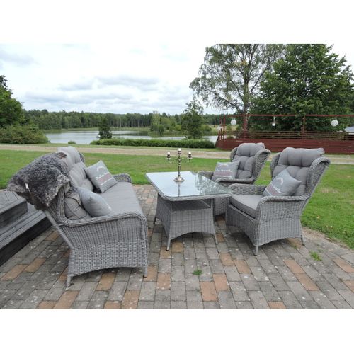 Salon De Jardin "washington" 176cm Gris