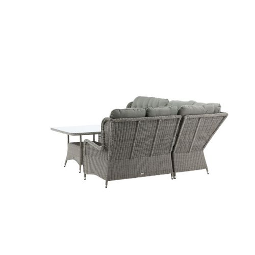 Salon D'angle De Jardin "washington" 210cm Gris