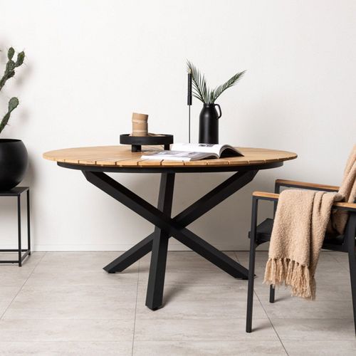 Table De Jardin Ø140 En Teck Mexico