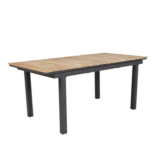 Table De Jardin Extensible "mexico" 180-240cm Naturel et Noir