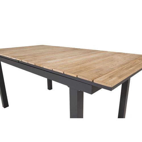 Table De Jardin Extensible "mexico" 180-240cm Naturel et Noir