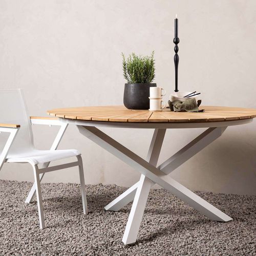 Table à Manger Mexico Blanc 140x140 Cm