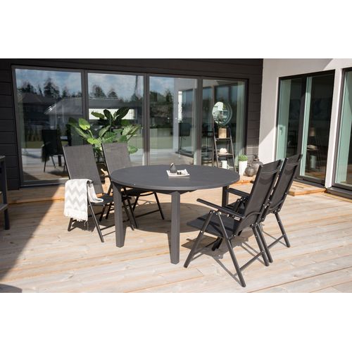 Table De Jardin Marbella Noir 120x120 Cm