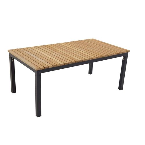 Table Basse De Jardin En Alu Et Teck Brasilia Noir