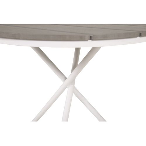 Table De Jardin Ronde "parma" 90cm Gris