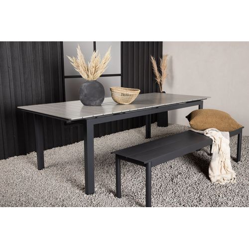 Table De Jardin Levels Noir Extensible 8 Personnes 310 x 100 x 74 Cm