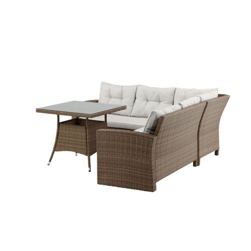 Salon D'angle De Jardin "watford" 197cm Naturel