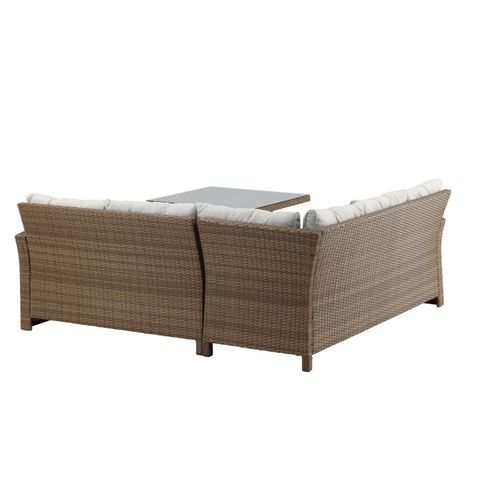 Salon D'angle De Jardin "watford" 197cm Naturel