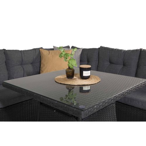 Salon D'angle De Jardin "watford" 197cm Noir