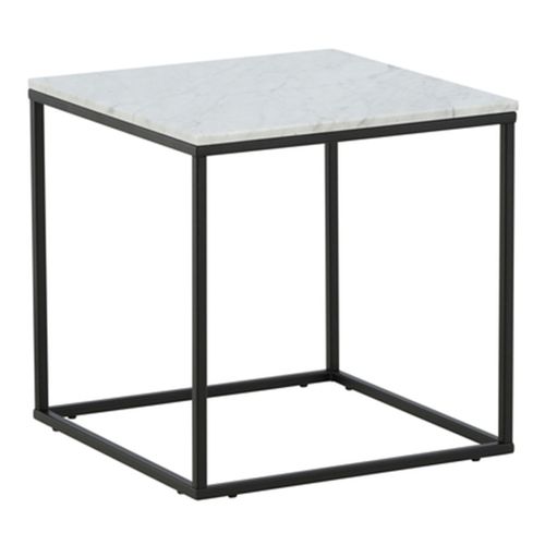 Table Basse En Marbre "estelle" 50cm Blanc