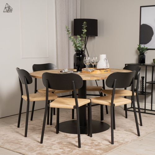 Table à Manger Ronde "cirebon" 140cm Naturel