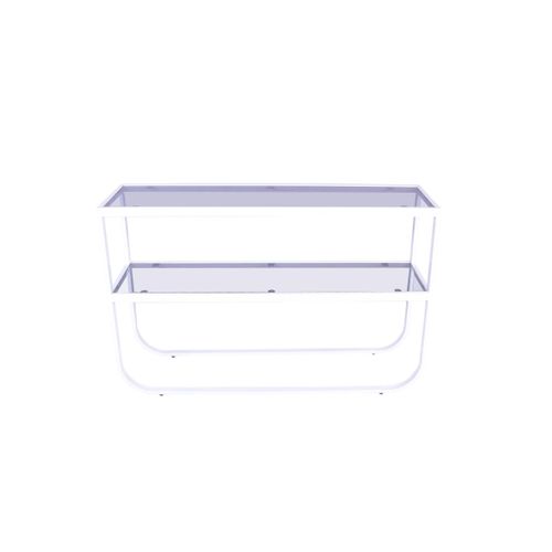 Console Design En Verre "rocker" 110cm Blanc