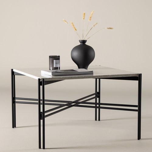 Table Basse Design Terrazzo "razzia" 75cm Blanc