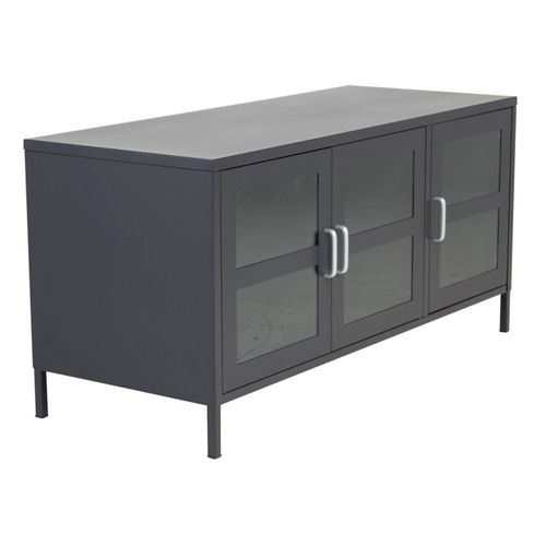 Meuble TV 3 Portes "acero" 120cm Noir
