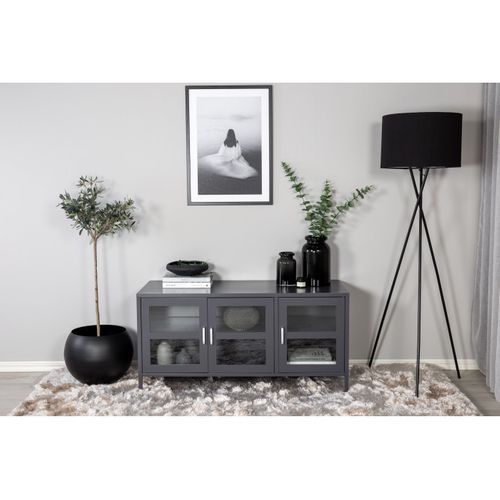 Meuble TV 3 Portes "acero" 120cm Gris Clair