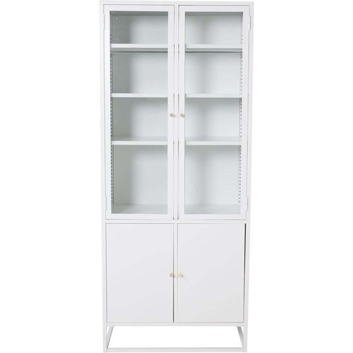 Bibliothèque 4 Portes En Acier Bakal Blanc