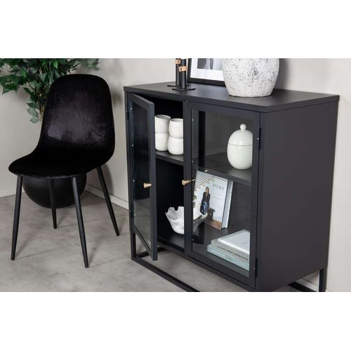 Buffet 2 Portes En Acier Bakal Noir