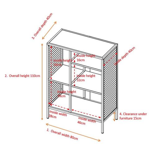 Etagère En Acier Misha Gris
