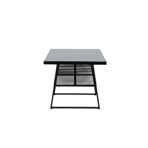 Table De Jardin En Verre "dallas" 193cm Noir