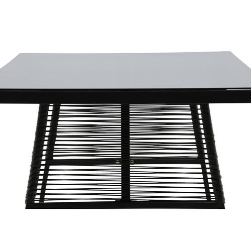 Table De Jardin En Verre "dallas" 193cm Noir